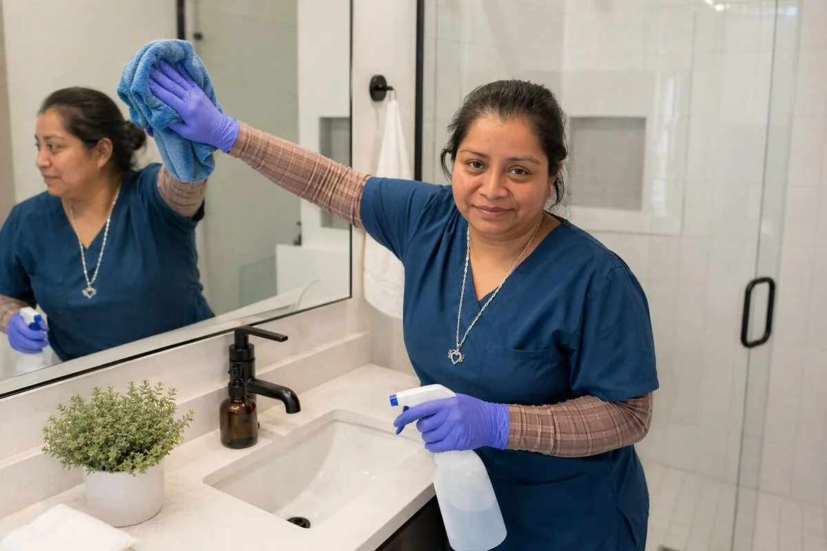 Post Construction Cleaning crew at work in Roseville, CA — Belleza's Home Services